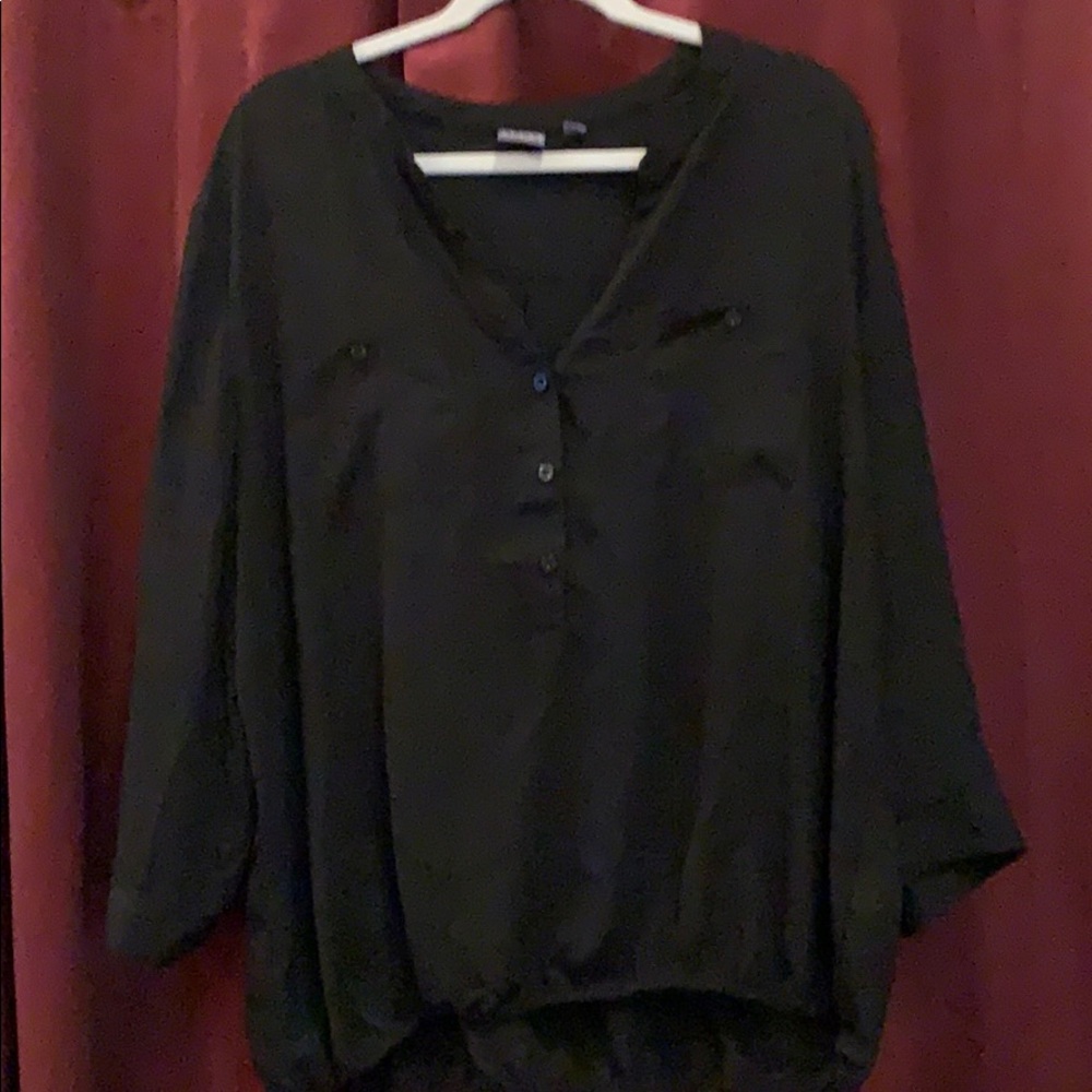 Soho NY & Co Black Blouse Pull On Top